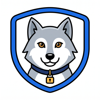 SecuremeVPN wolf mascot inside a shield